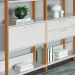 Estante Helen 100% MDF 2 Portas 2 Gavetas Off White e Freijó