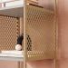 Estante Industrial Grille Arenas e Dourado 180 cm