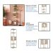 Estante Industrial Grille Arenas e Dourado 180 cm
