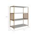 Estante Industrial Grille Arenas e Dourado 94 cm