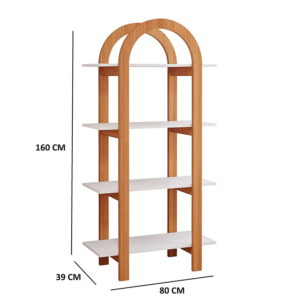 Estante Infantil Cupcake Branca e Nature