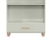 Estante Lívia 100% MDF 1 Gaveta Off White e Dourada