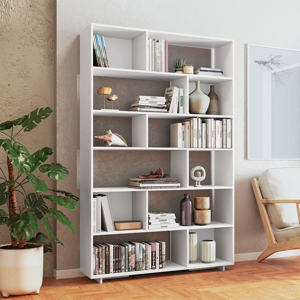 Estante Livreiro Piece Branca 120 cm