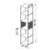 Estante Paricel Preta 40 cm