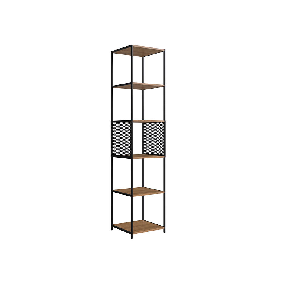 Estante Paricel Preta e Mel 40 cm