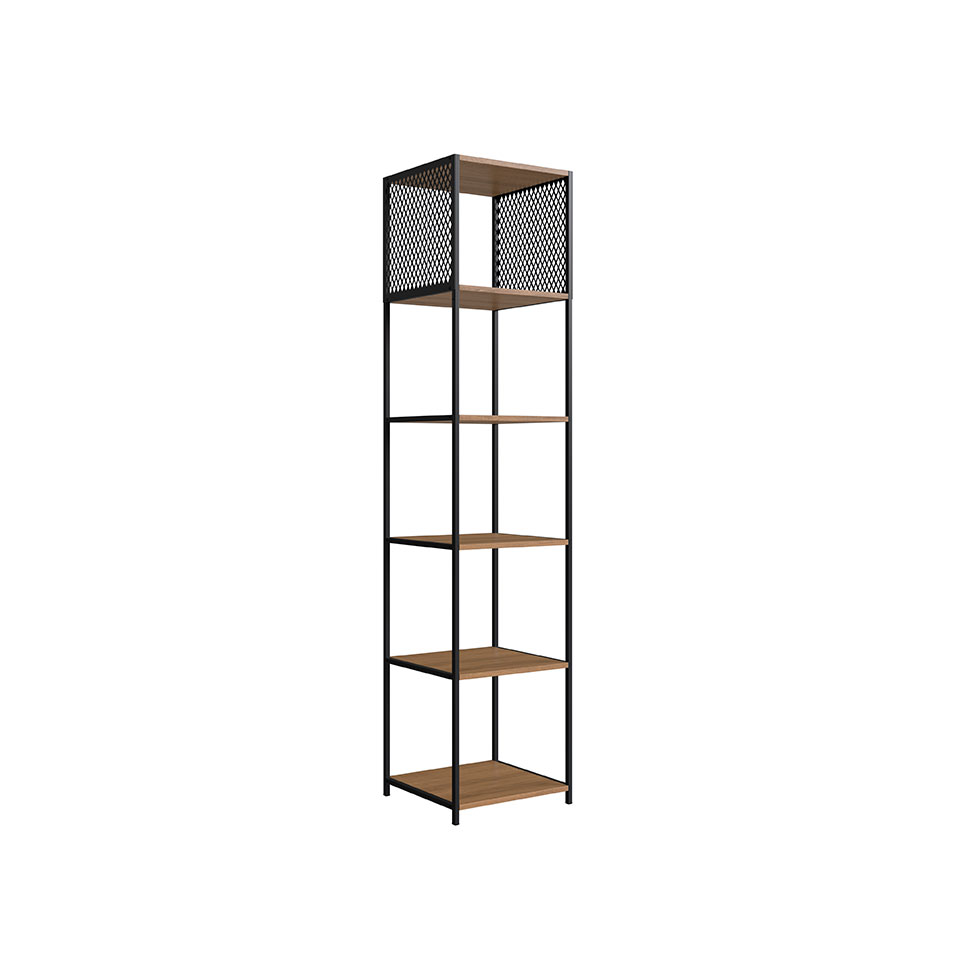 Estante Paricel Preta e Mel 40 cm
