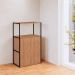 Estante Shelf 2 PT Ameixa e Preta 105 cm