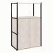 Estante Shelf 2 PT Carvalho Berlin e Preta 105 cm