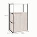 Estante Shelf 2 PT Carvalho Berlin e Preta 105 cm