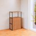Estante Shelf 2 PT Nogal Sevilha e Preta 105 cm