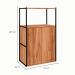 Estante Shelf 2 PT Nogal Sevilha e Preta 105 cm