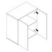 Estante Shelf 2 PT Nogal Sevilha e Preta 139 cm