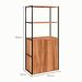 Estante Shelf 2 PT Nogal Sevilha e Preta 139 cm