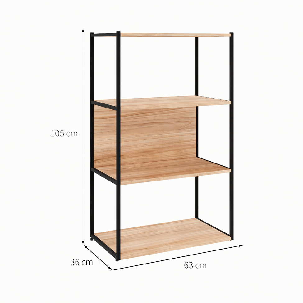 Estante Shelf Calvi e Preta 105 cm