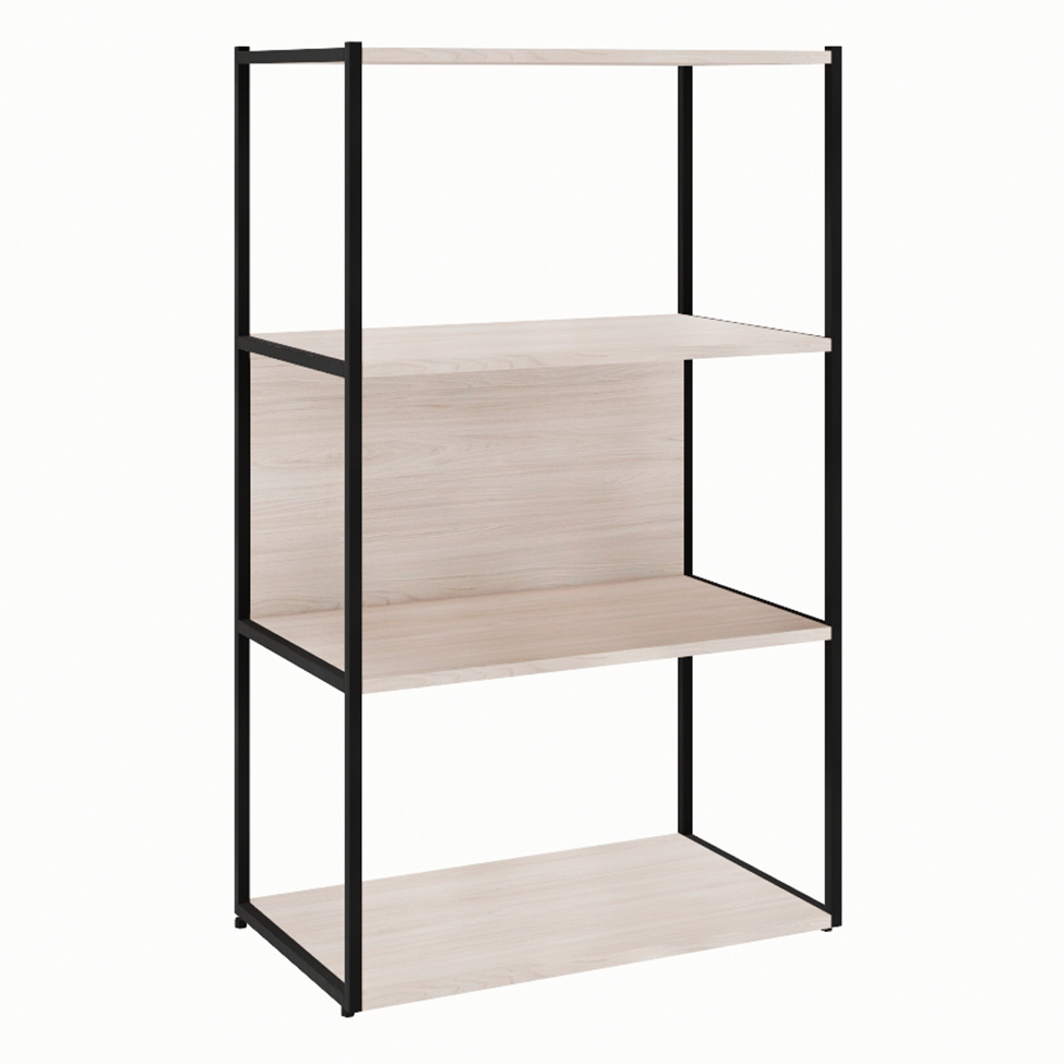 Estante Shelf Carvalho Berlin e Preta 105 cm