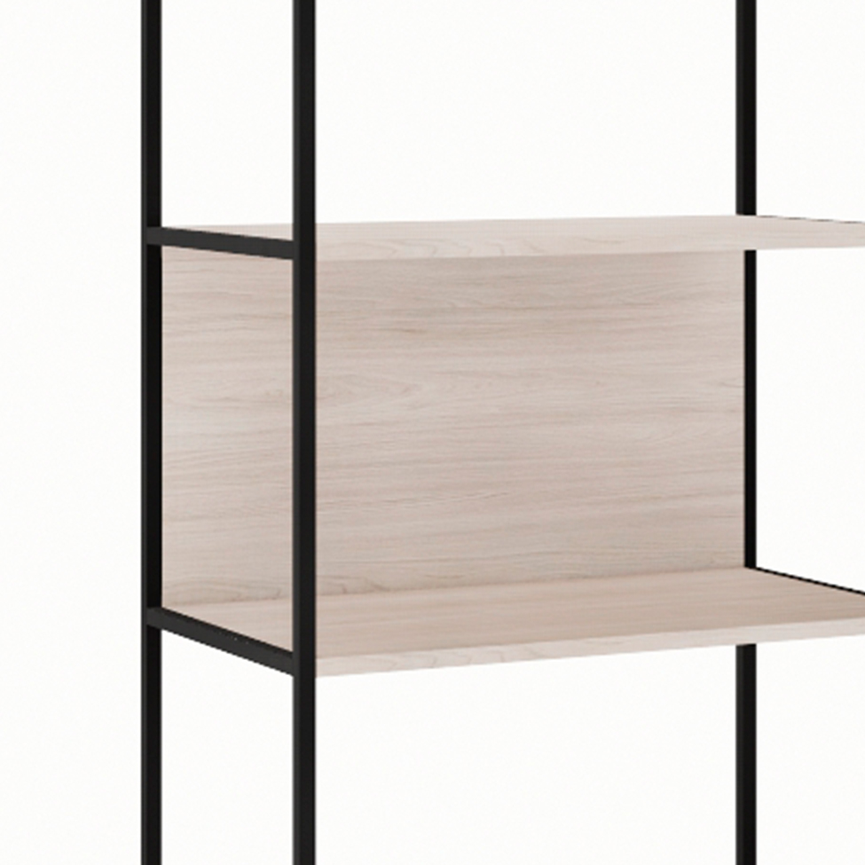 Estante Shelf Carvalho Berlin e Preta 139 cm