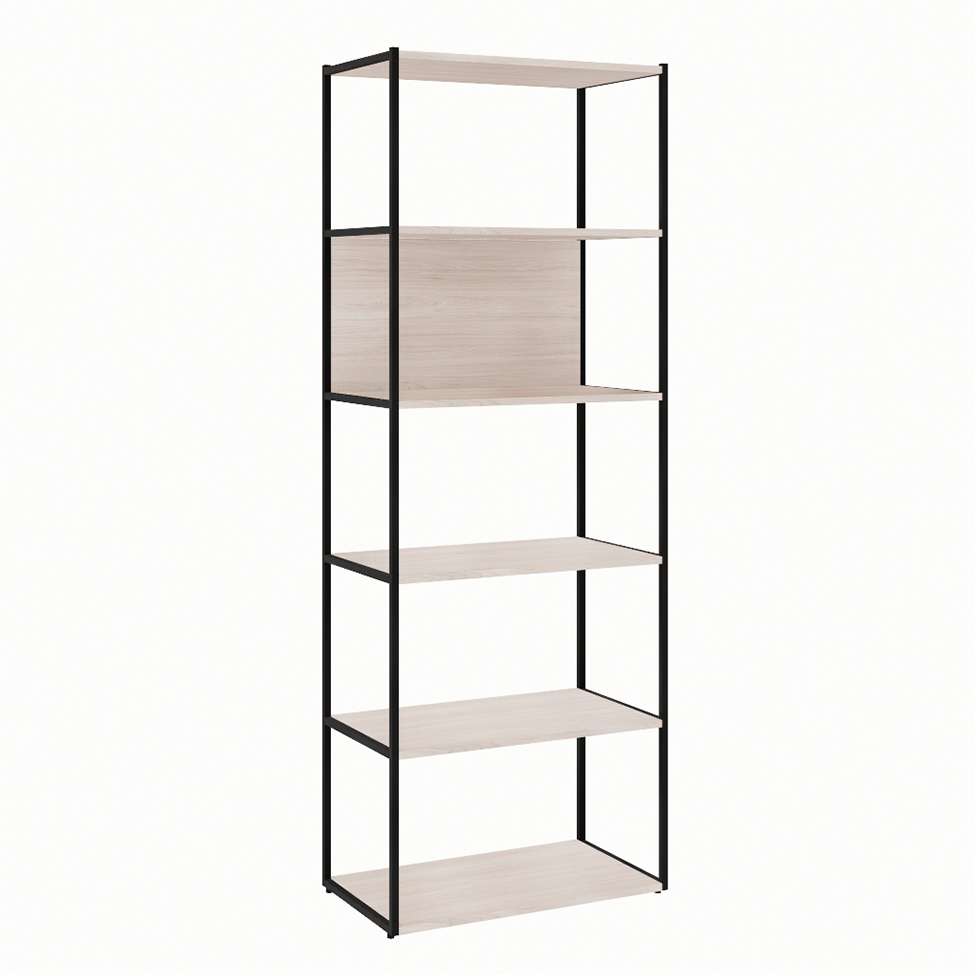 Estante Shelf Carvalho Berlin e Preta 173 cm