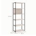 Estante Shelf Carvalho Berlin e Preta 173 cm