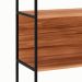 Estante Shelf Nogal Sevilha e Preta 105 cm