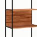 Estante Shelf Nogal Sevilha e Preta 139 cm