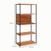 Estante Shelf Nogal Sevilha e Preta 139 cm