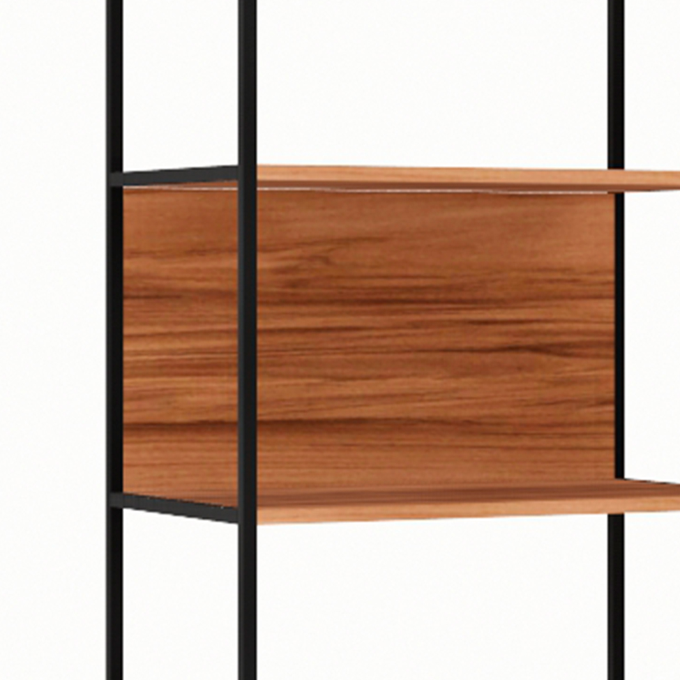 Estante Shelf Nogal Sevilha e Preta 173 cm