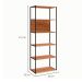 Estante Shelf Nogal Sevilha e Preta 173 cm