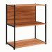 Estante Shelf Nogal Sevilha e Preta 71 cm