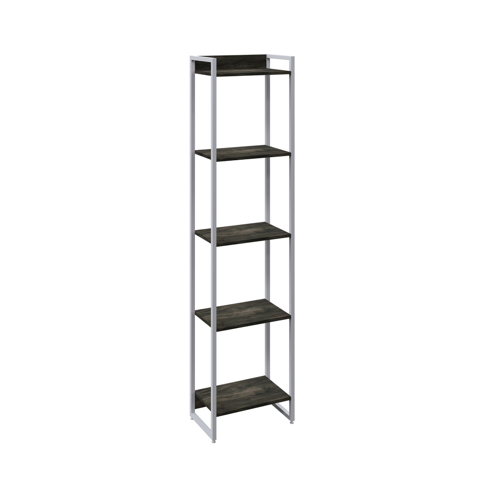 Estante Studio Carvalho Dark e Branca 45x187 cm