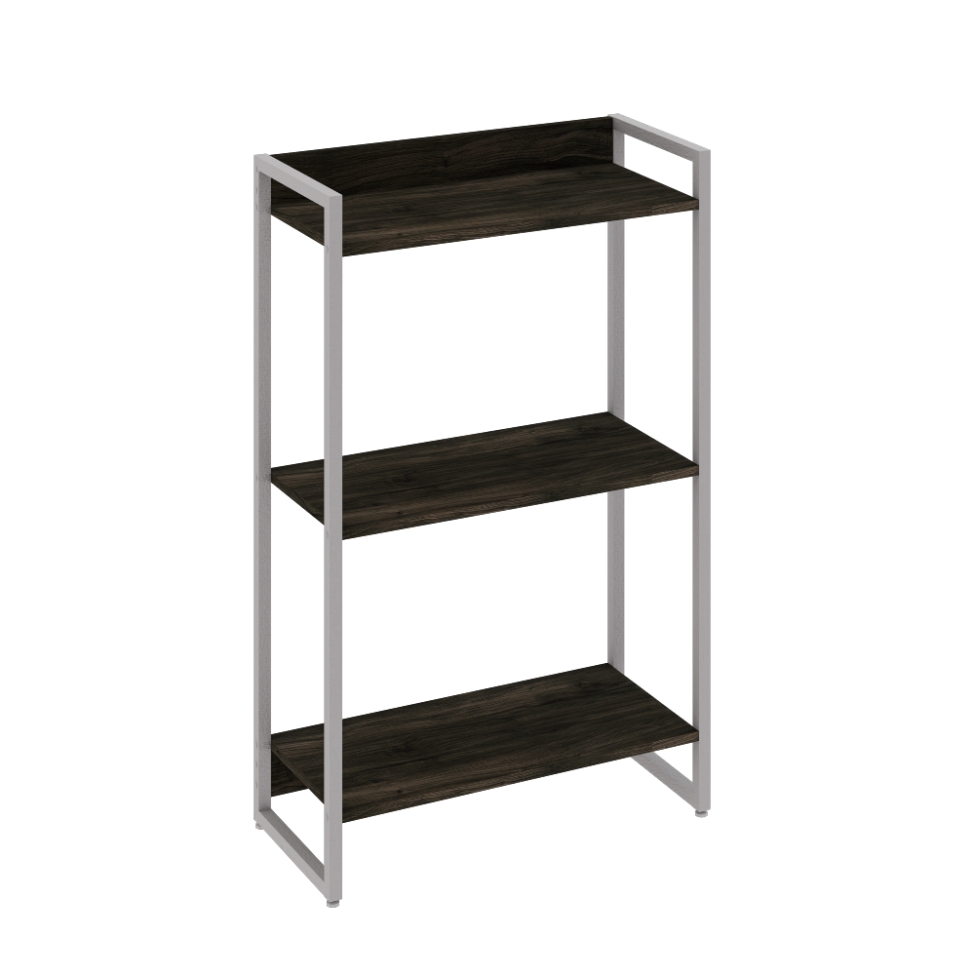 Estante Studio Carvalho Dark e Branca 60x104 cm