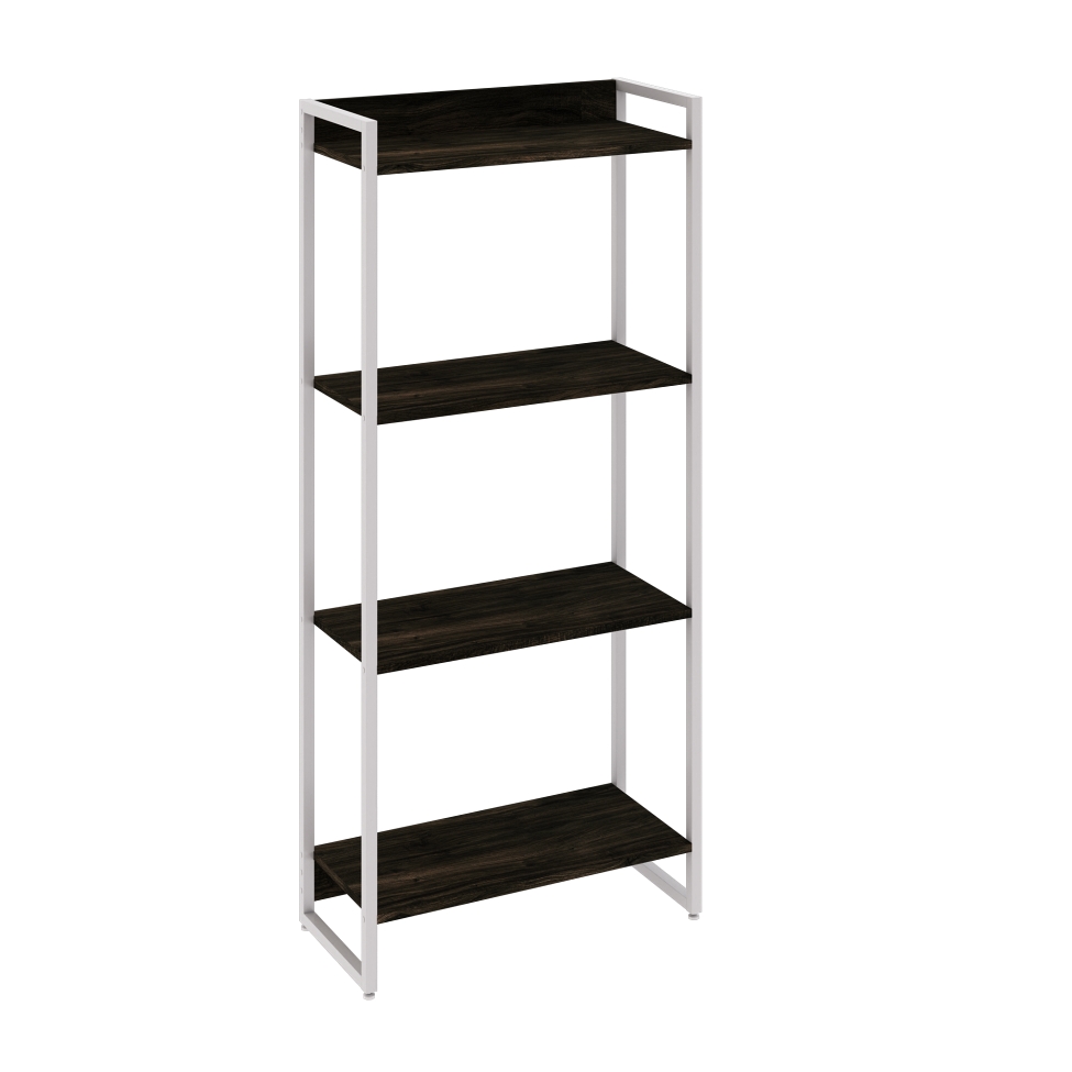 Estante Studio Carvalho Dark e Branca 60x146 cm