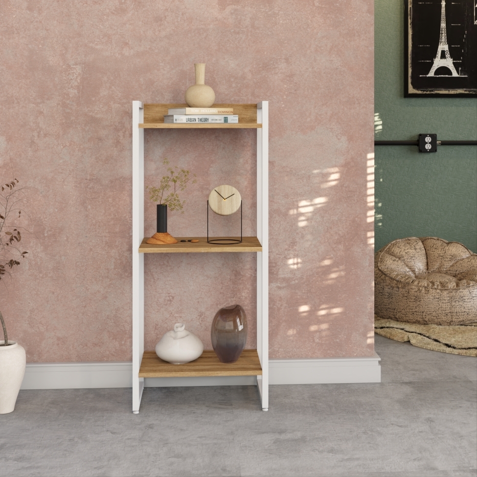 Estante Studio Mel e Branca 45x104 cm