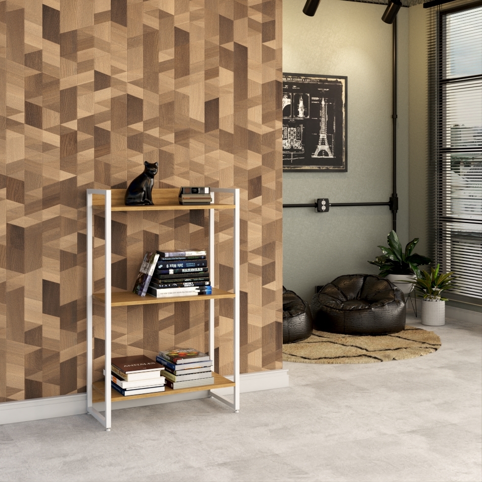 Estante Studio Mel e Branca 60x104 cm