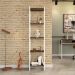 Estante Studio Nogal e Branca 45x187 cm