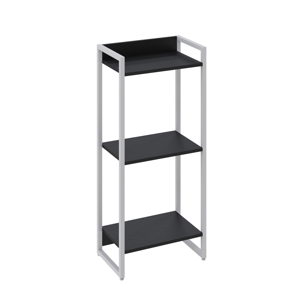 Estante Studio Preta e Branca 45x104 cm