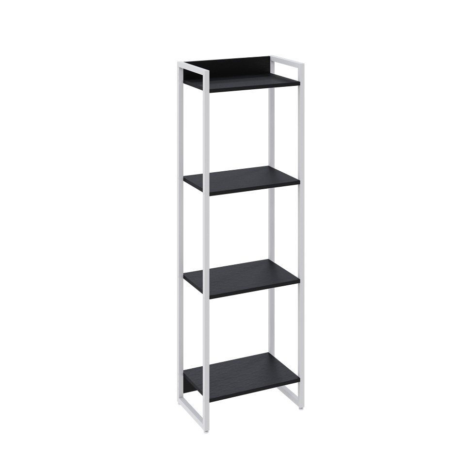 Estante Studio Preta e Branca 45x146 cm