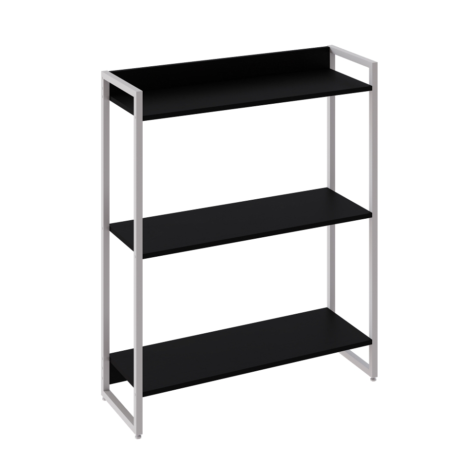 Estante Studio Preta e Branca 80x104 cm