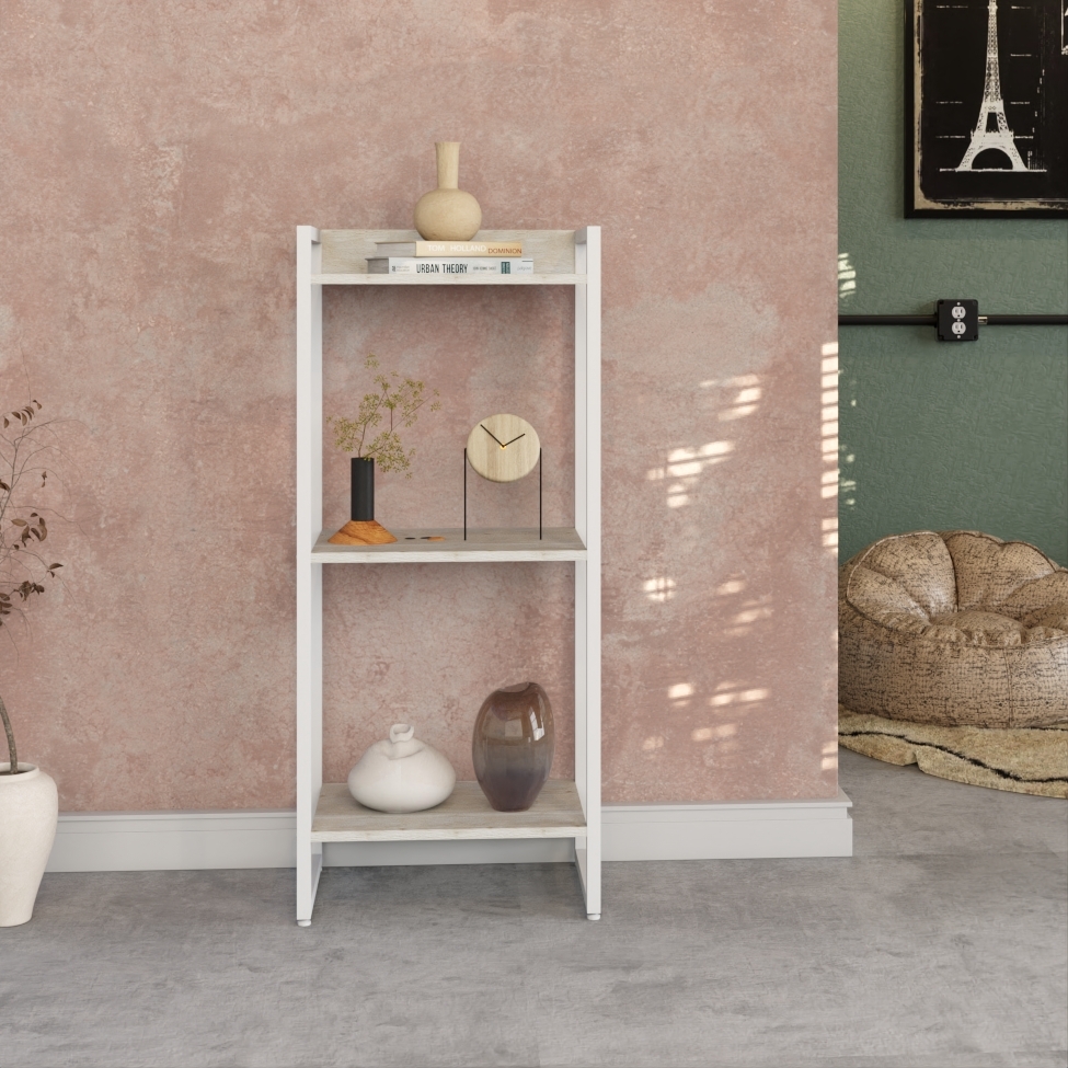 Estante Studio Snow e Branca 45x104 cm