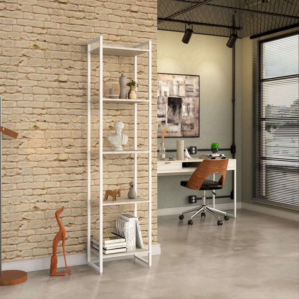 Estante Studio Snow e Branca 45x187 cm