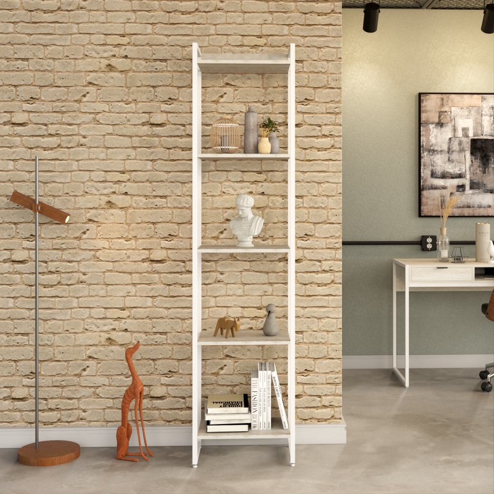 Estante Studio Snow e Branca 45x187 cm