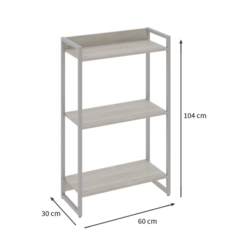Estante Studio Snow e Branca 60x104 cm