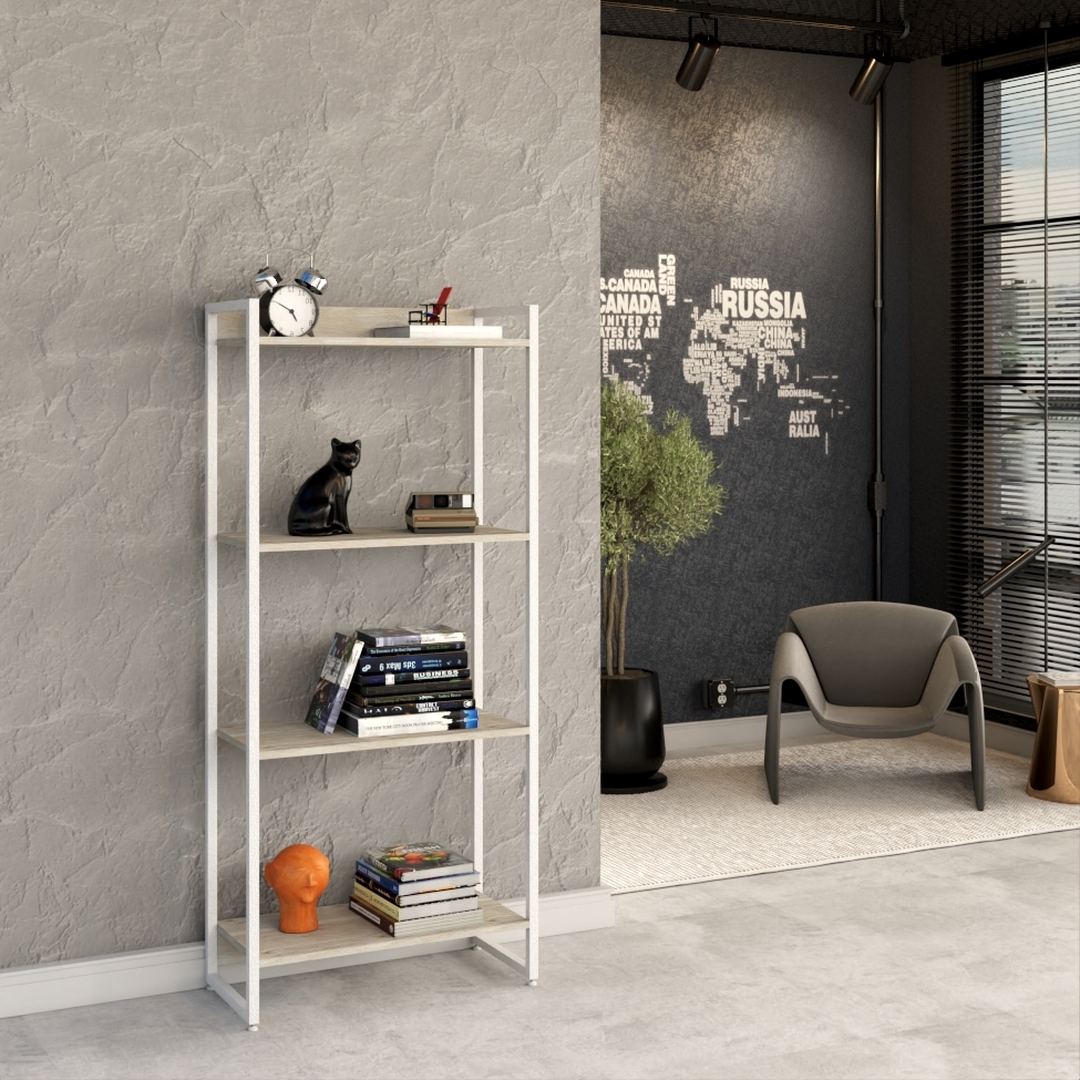 Estante Studio Snow e Branca 60x146 cm