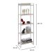 Estante Studio Snow e Branca 60x187 cm