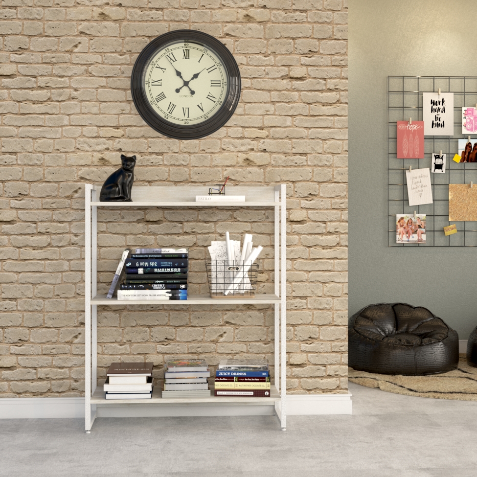 Estante Studio Snow e Branca 80x104 cm