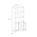 Estante Trama 2 Portas Cinamomo e Off White