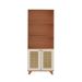 Estante Trama 2 Portas Cinamomo e Off White