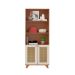 Estante Trama 2 Portas Cinamomo e Off White