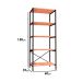 Estante Trento Madeira e Preta 150 cm