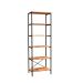Estante Trento Madeira e Preta 180 cm