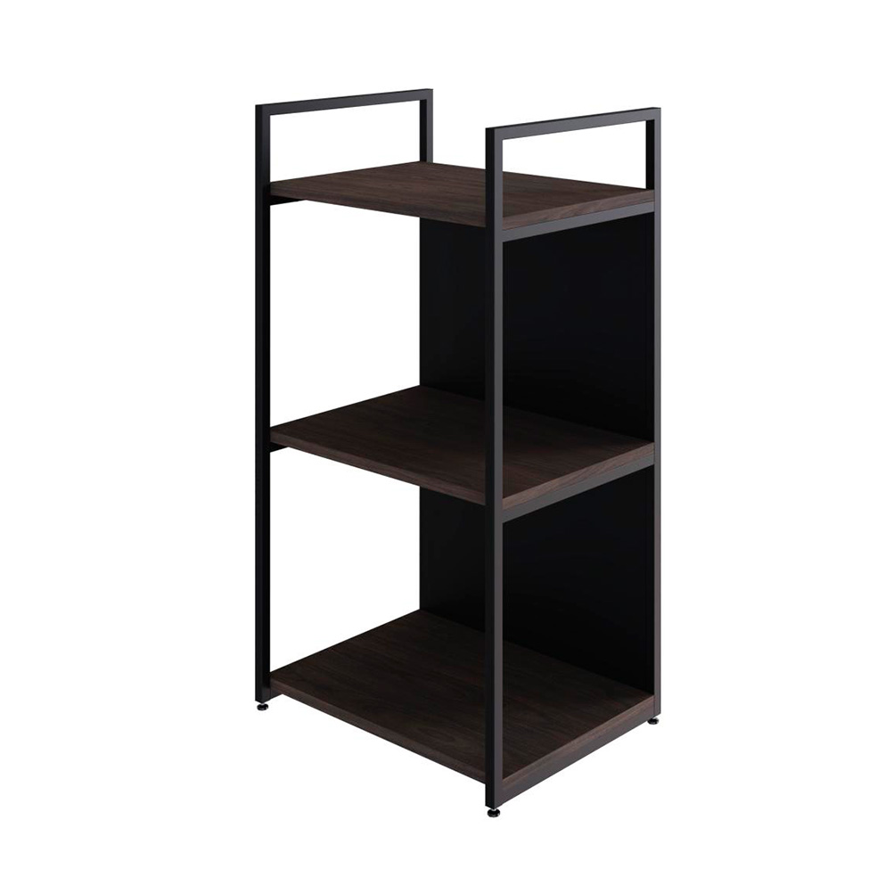 Estante com 1 Prateleira e 2 Nichos Brooklyn Terracota e Preta 45 cm